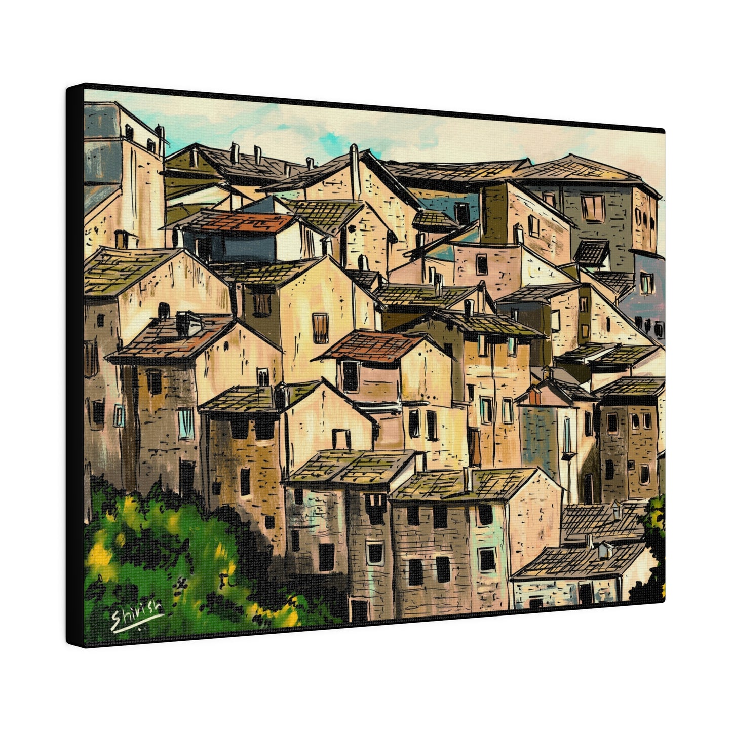 A Majestic View of Scanno, Italy - Canvas Print