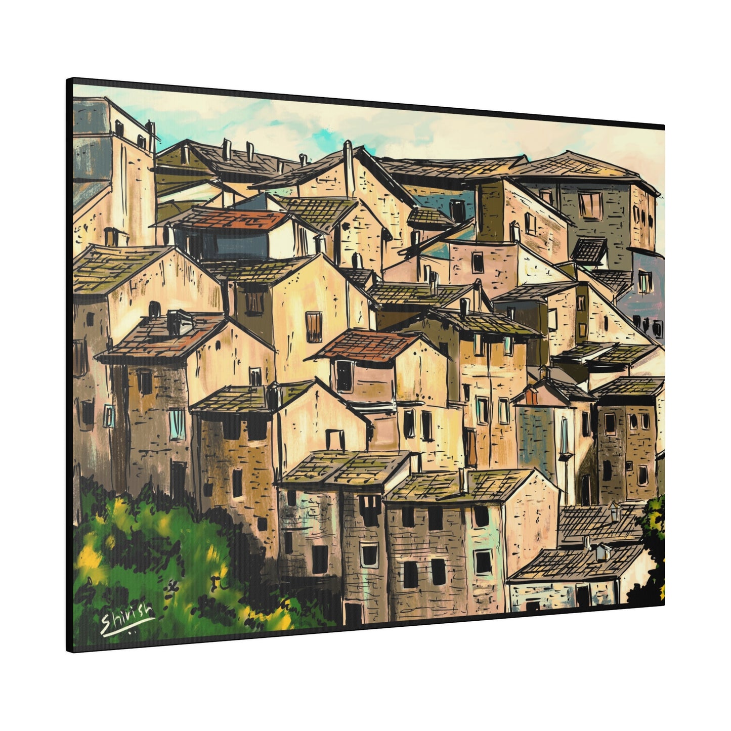 A Majestic View of Scanno, Italy - Canvas Print