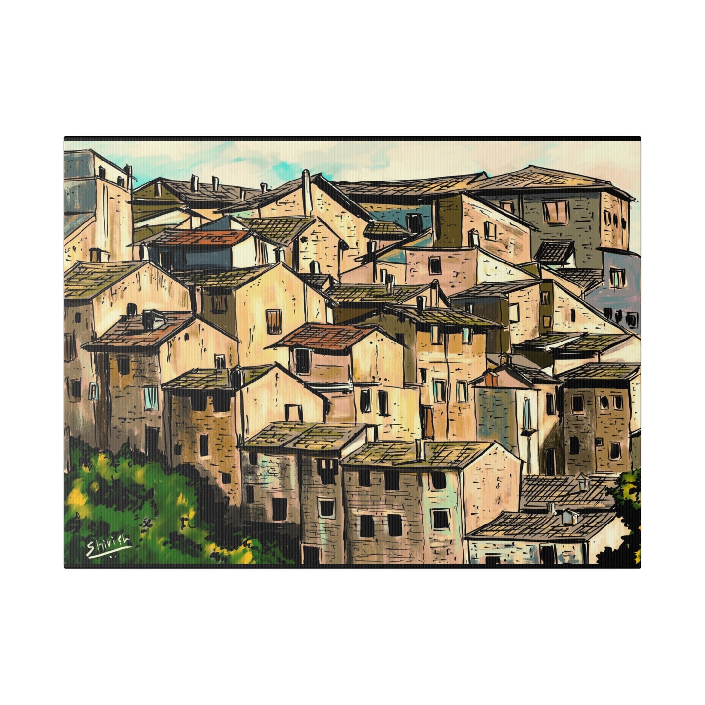 A Majestic View of Scanno, Italy - Canvas Print