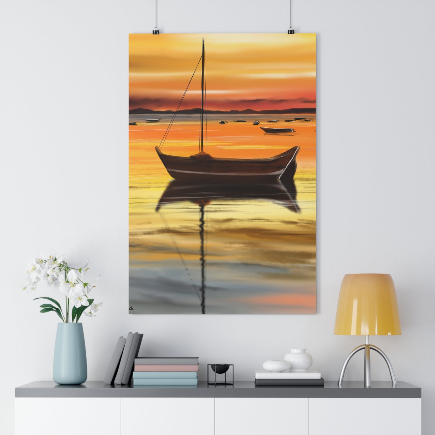 A Serene Sunset - Premium Poster