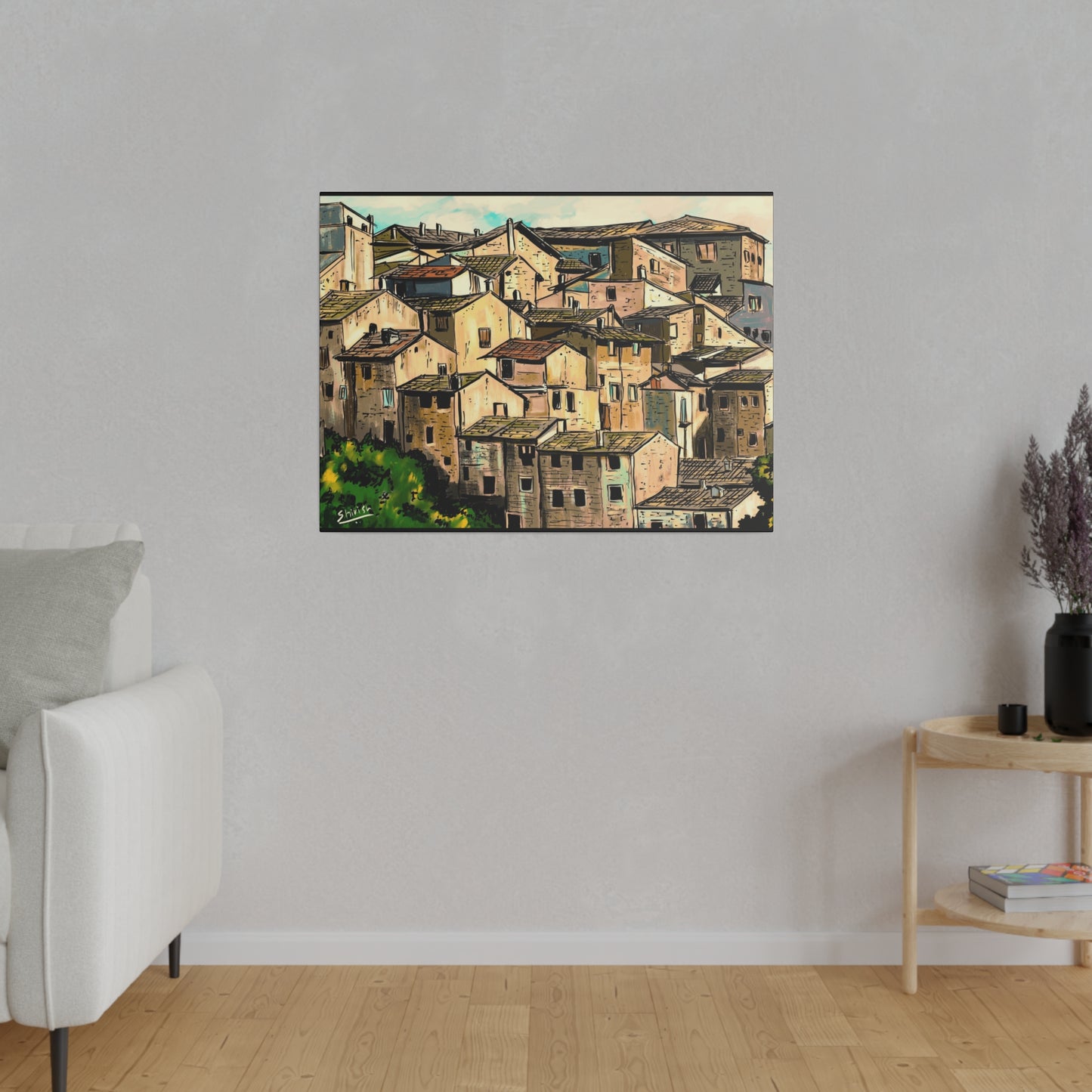 A Majestic View of Scanno, Italy - Canvas Print