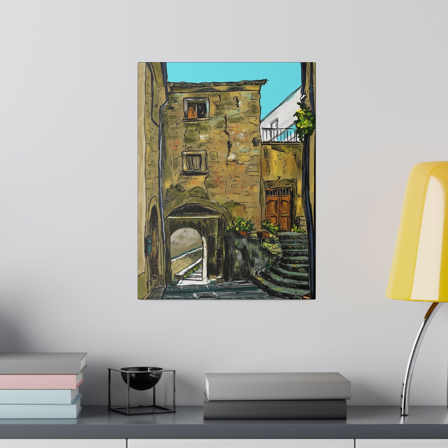 A Street in Bomba, Italy - Canvas Print