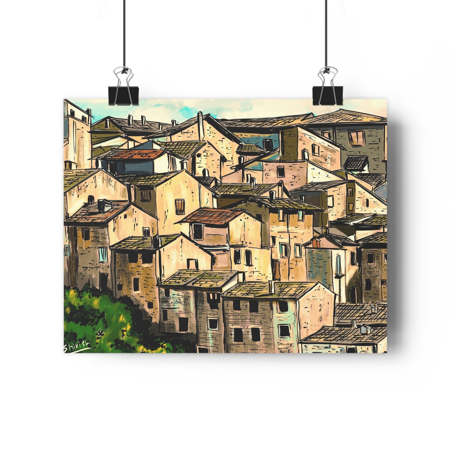 A Majestic View of Scanno, Italy - Premium Poster