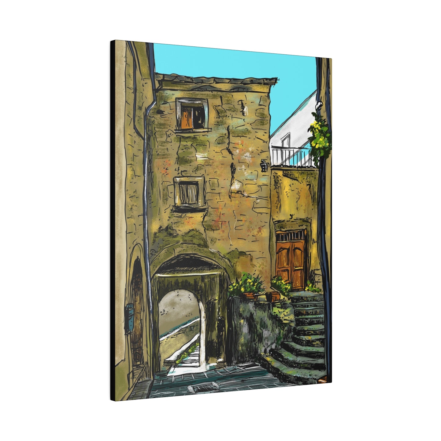 A Street in Bomba, Italy - Canvas Print