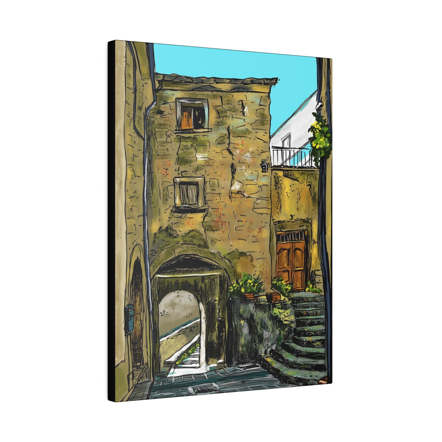 A Street in Bomba, Italy - Canvas Print