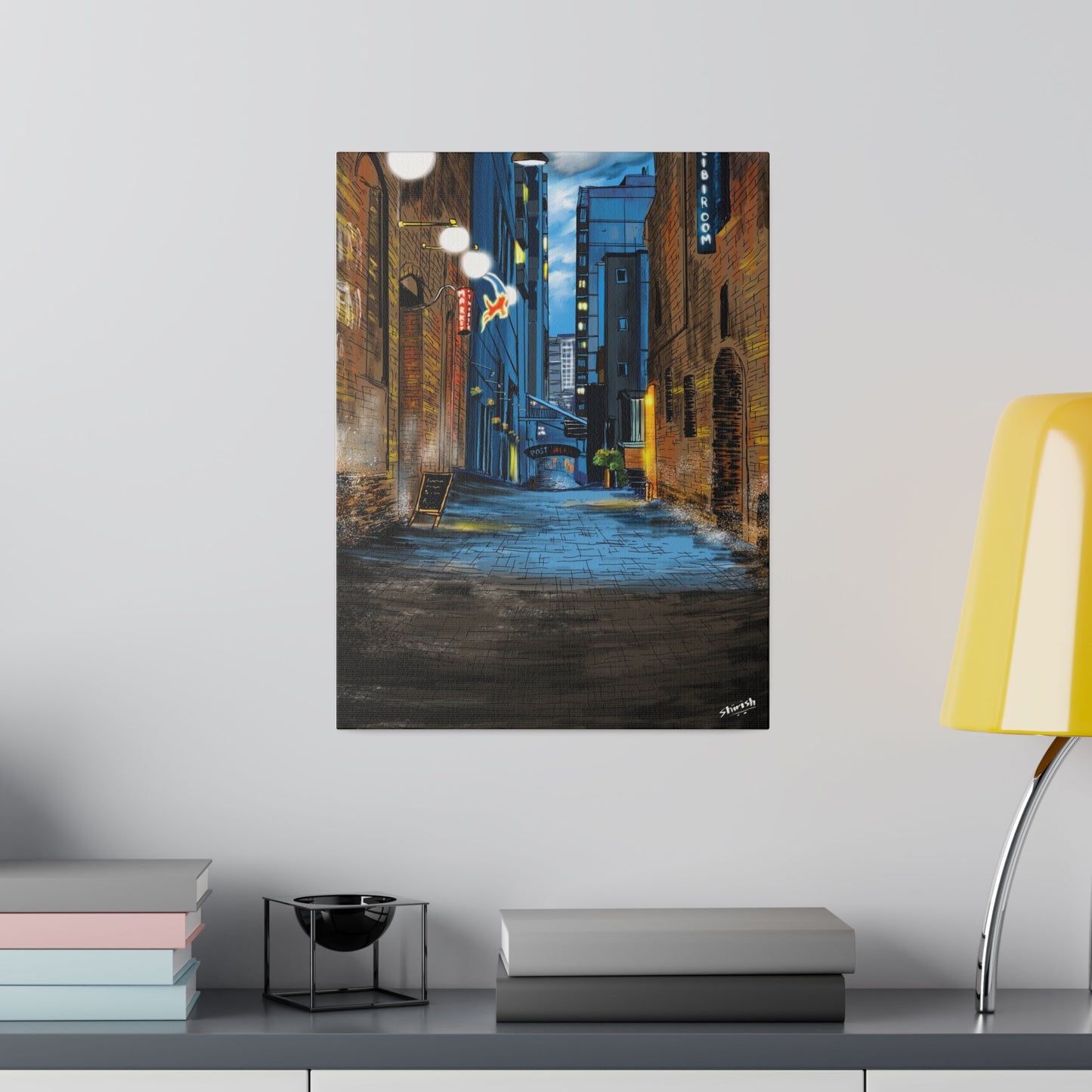 A Quiet Lane in a Busy City - Canvas Print