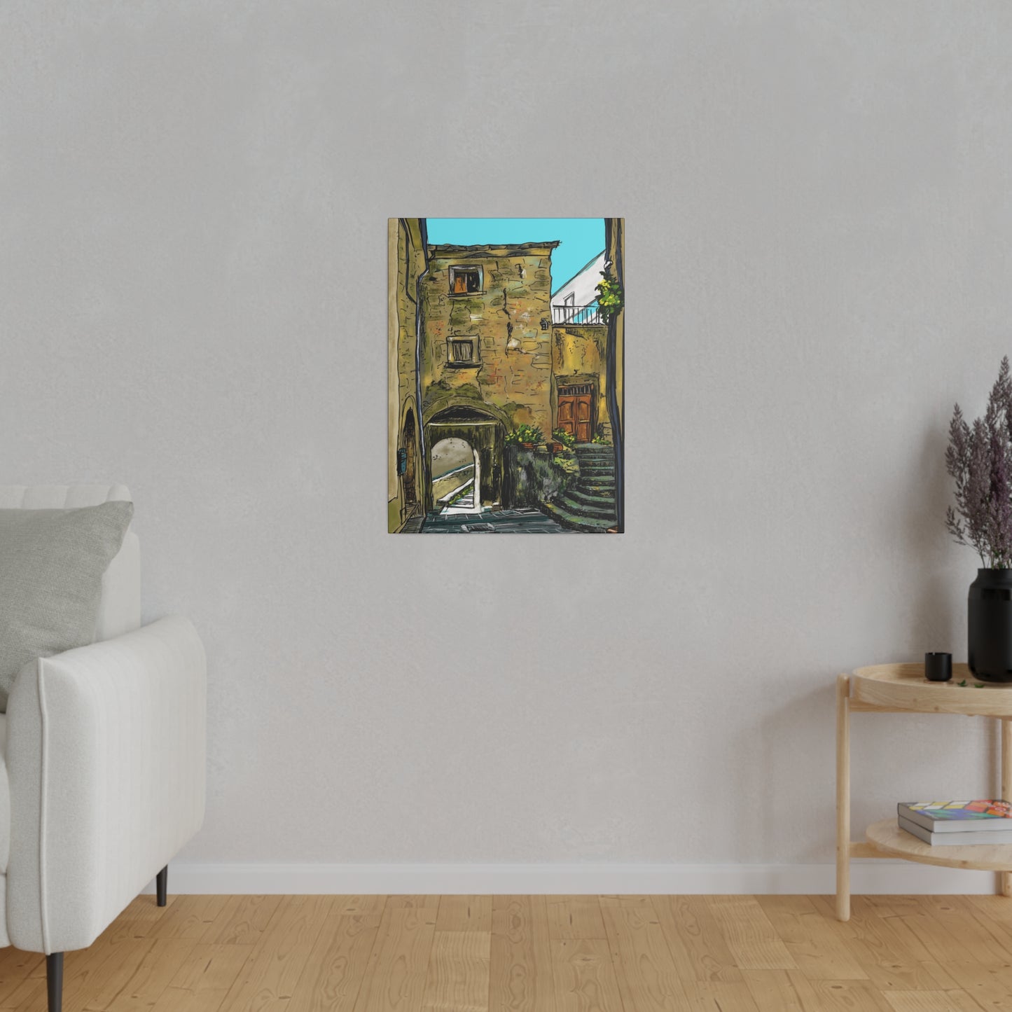 A Street in Bomba, Italy - Canvas Print