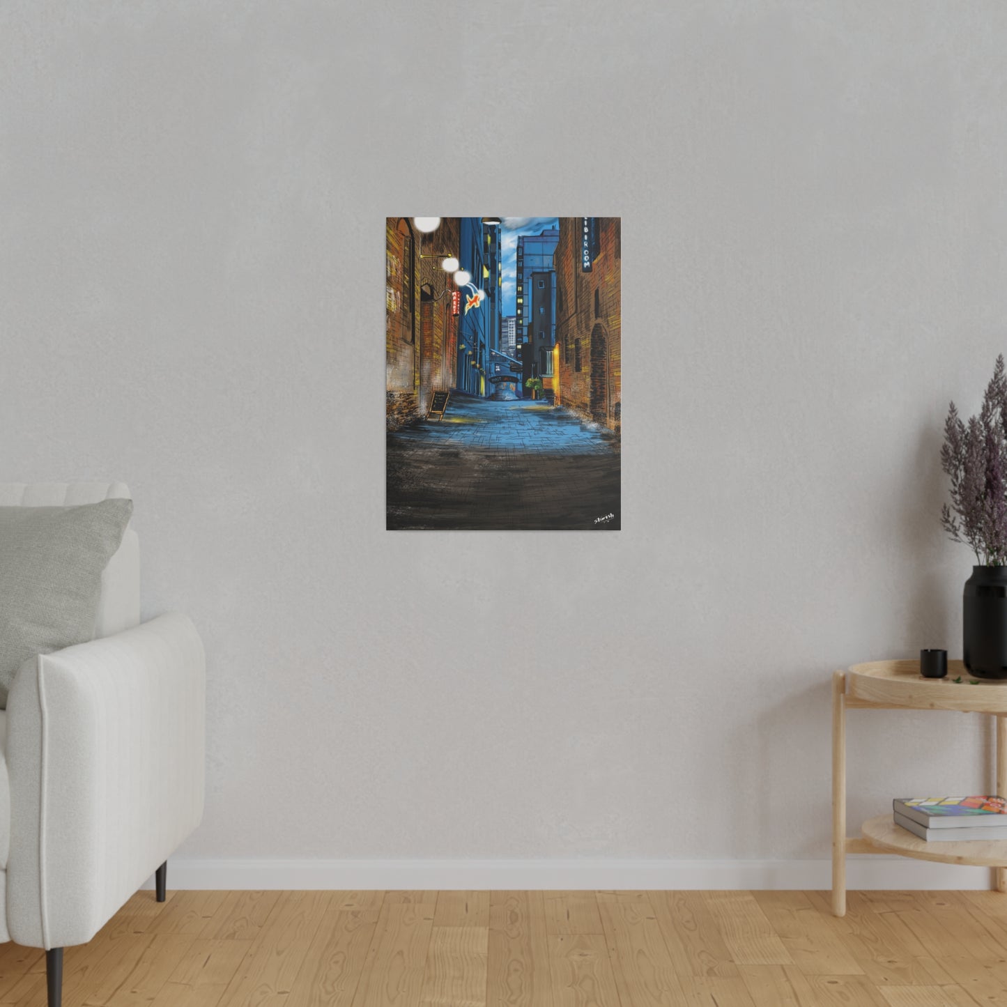 A Quiet Lane in a Busy City - Canvas Print