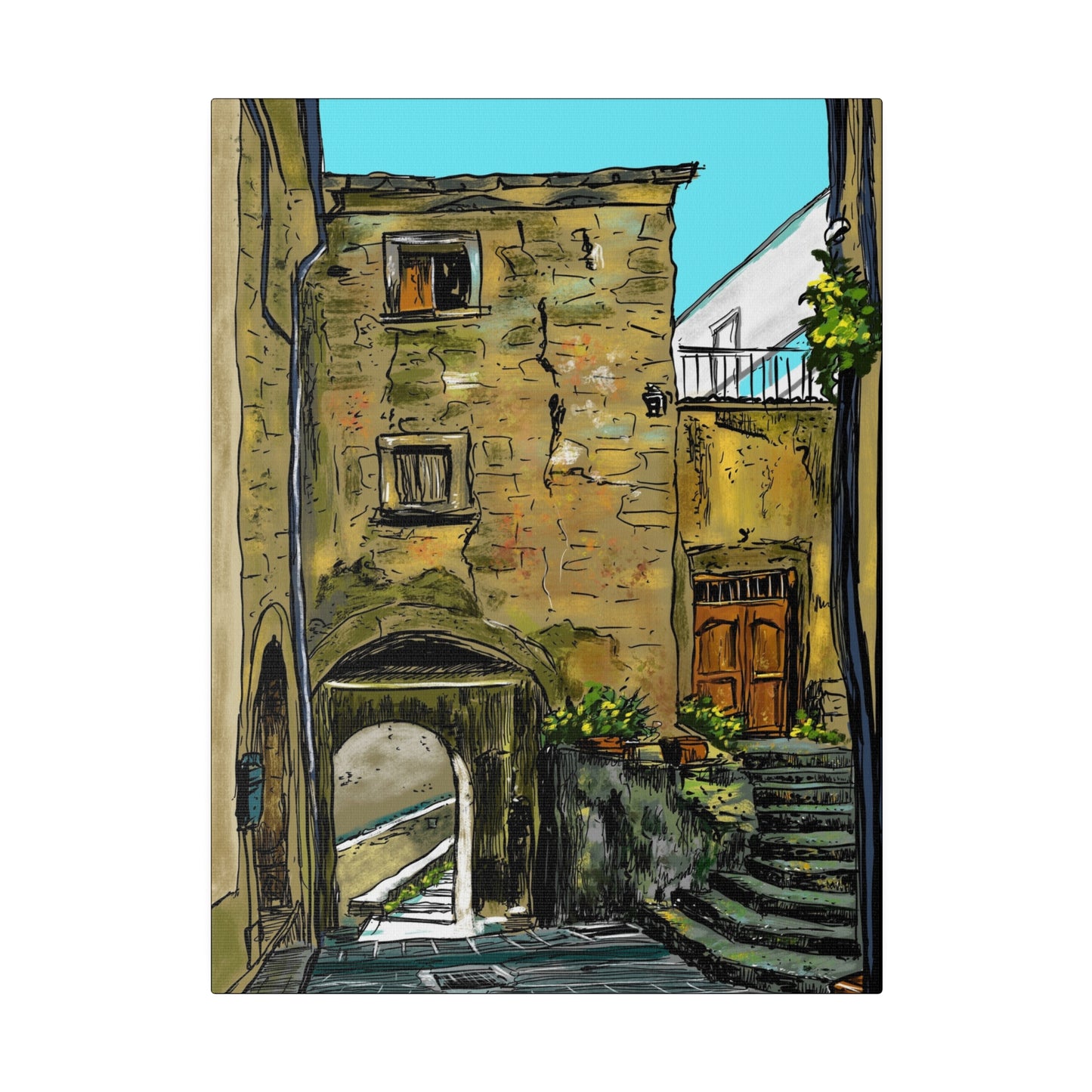 A Street in Bomba, Italy - Canvas Print