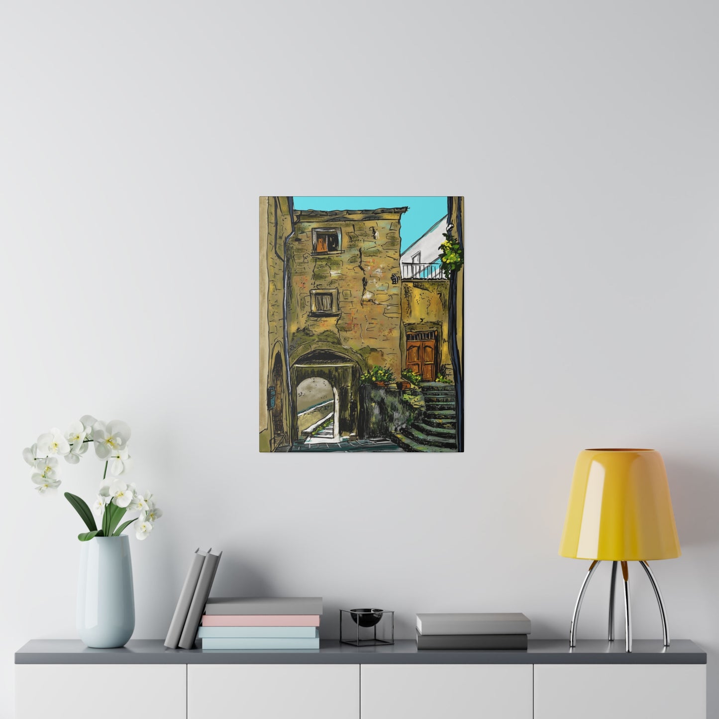 A Street in Bomba, Italy - Canvas Print