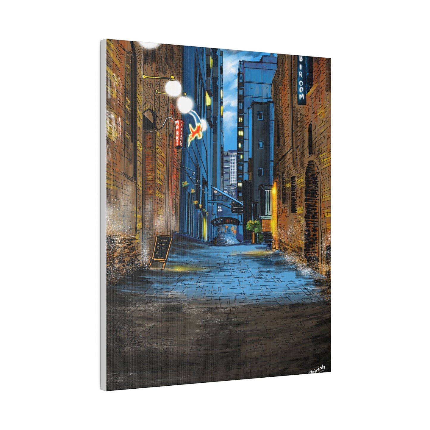 A Quiet Lane in a Busy City - Canvas Print