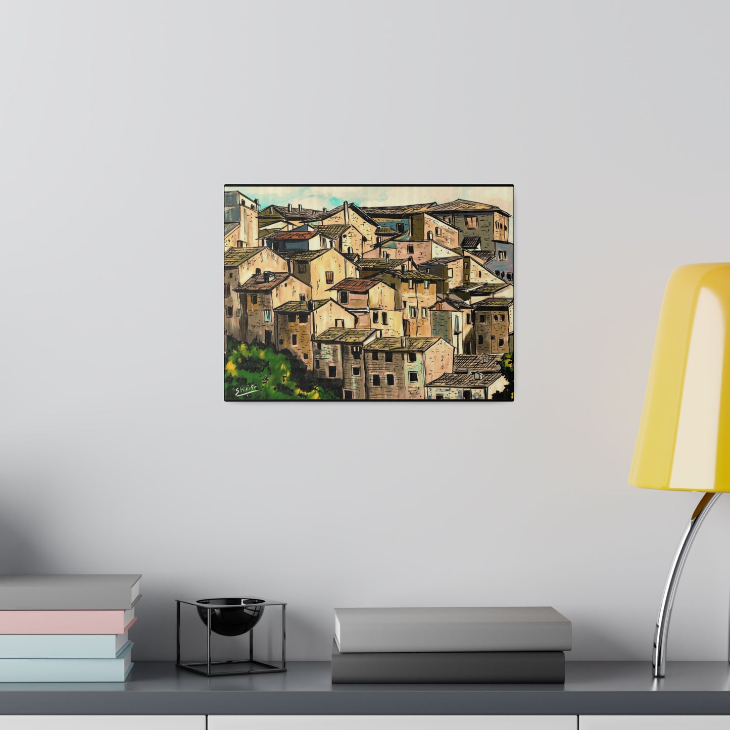 A Majestic View of Scanno, Italy - Canvas Print