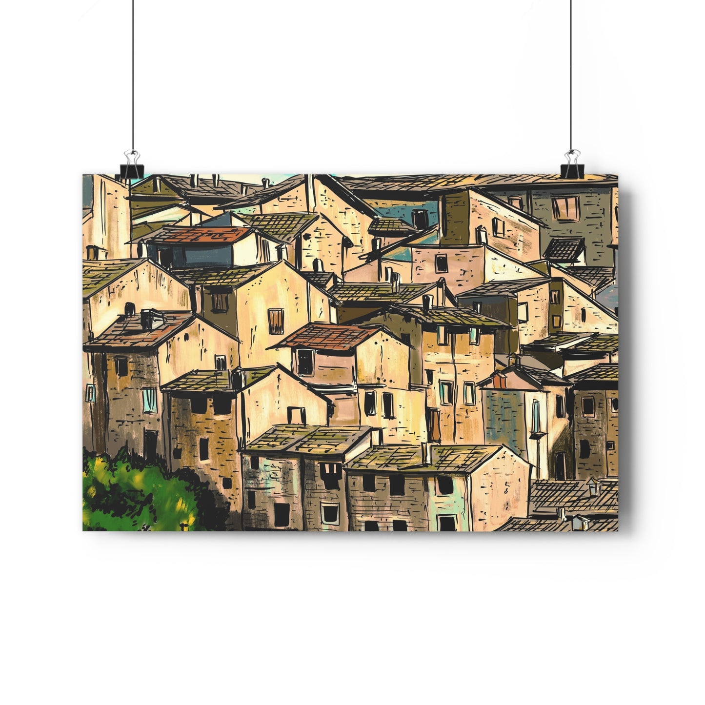 A Majestic View of Scanno, Italy - Premium Poster