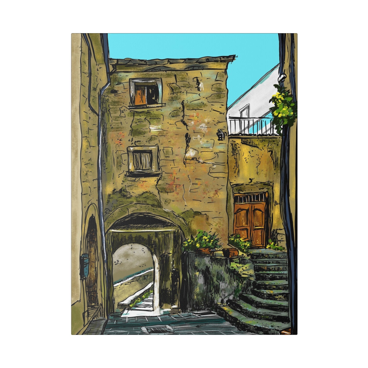 A Street in Bomba, Italy - Canvas Print