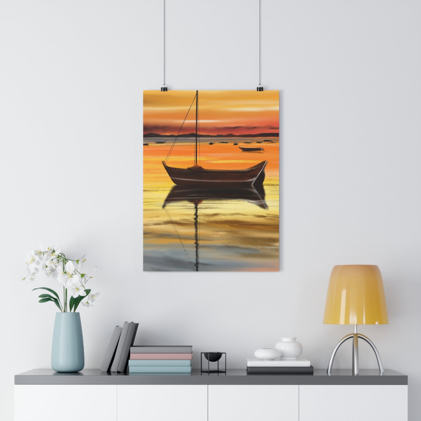 A Serene Sunset - Premium Poster