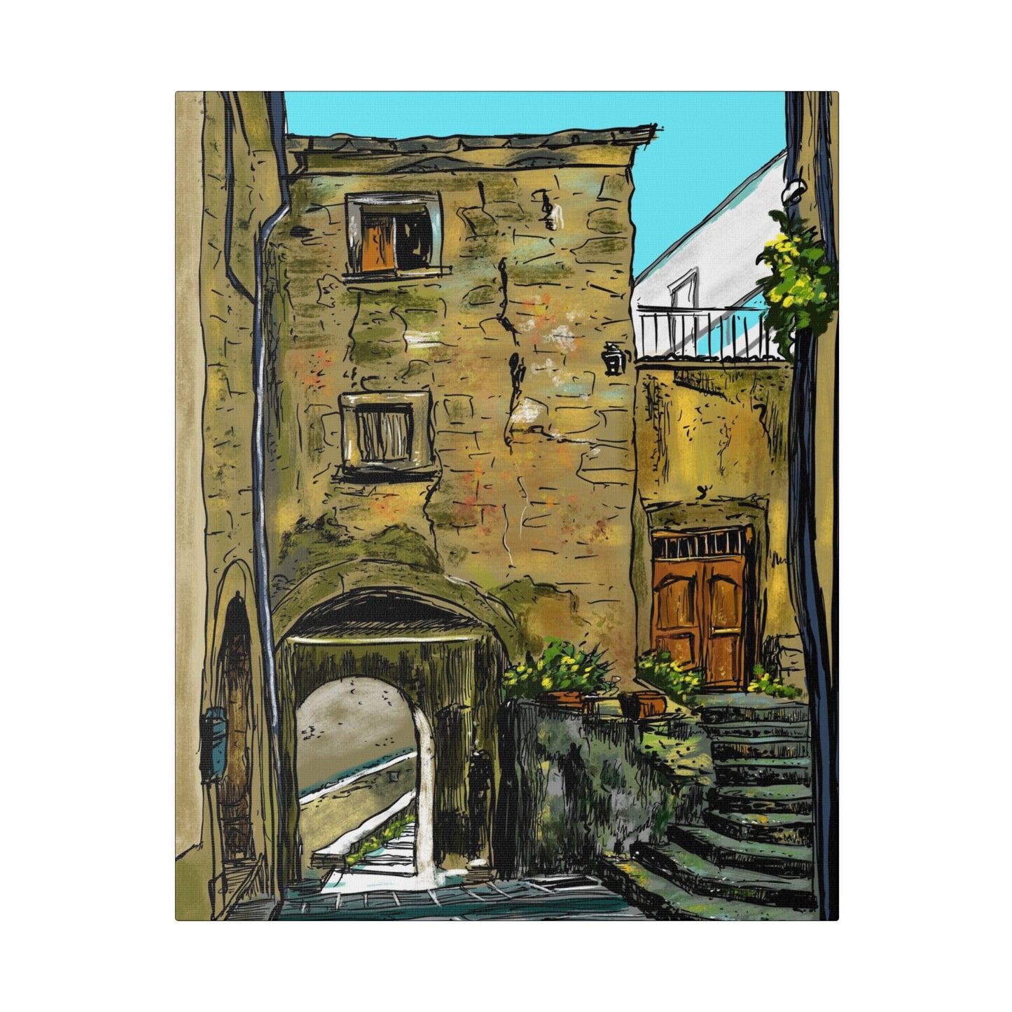 A Street in Bomba, Italy - Canvas Print