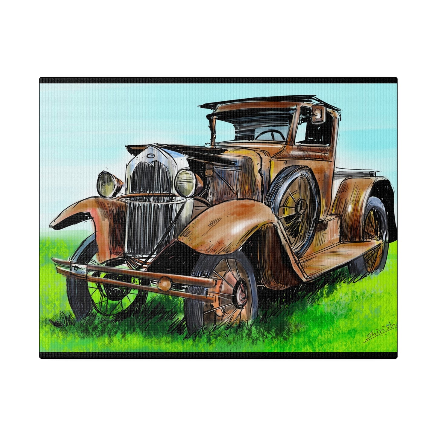 The Old Rusty Car - Canvas Print