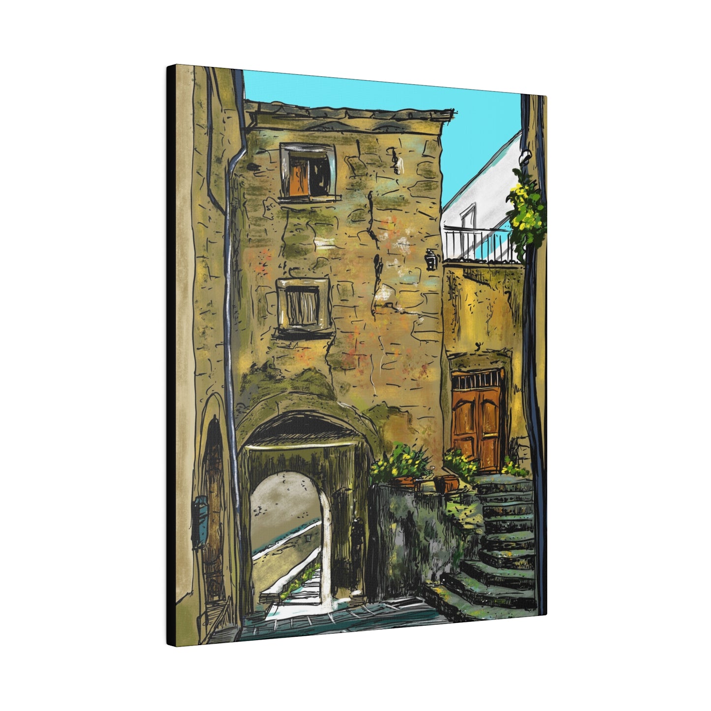 A Street in Bomba, Italy - Canvas Print