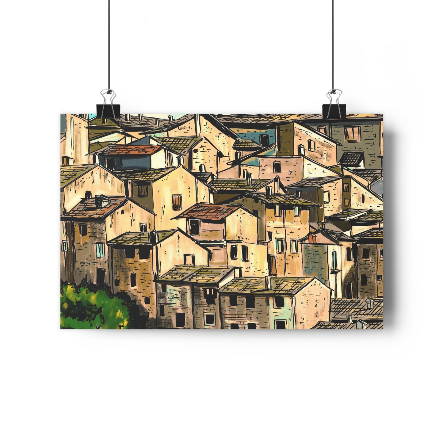 A Majestic View of Scanno, Italy - Premium Poster