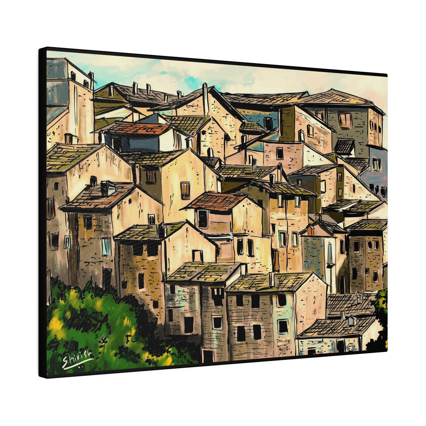 A Majestic View of Scanno, Italy - Canvas Print