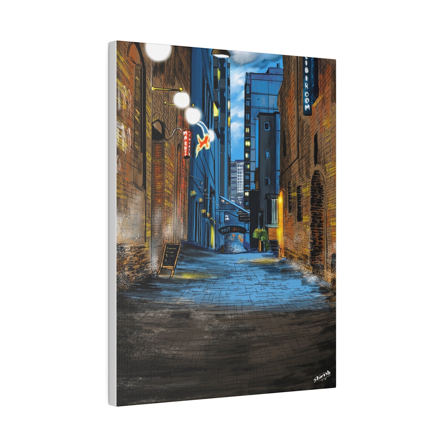 A Quiet Lane in a Busy City - Canvas Print