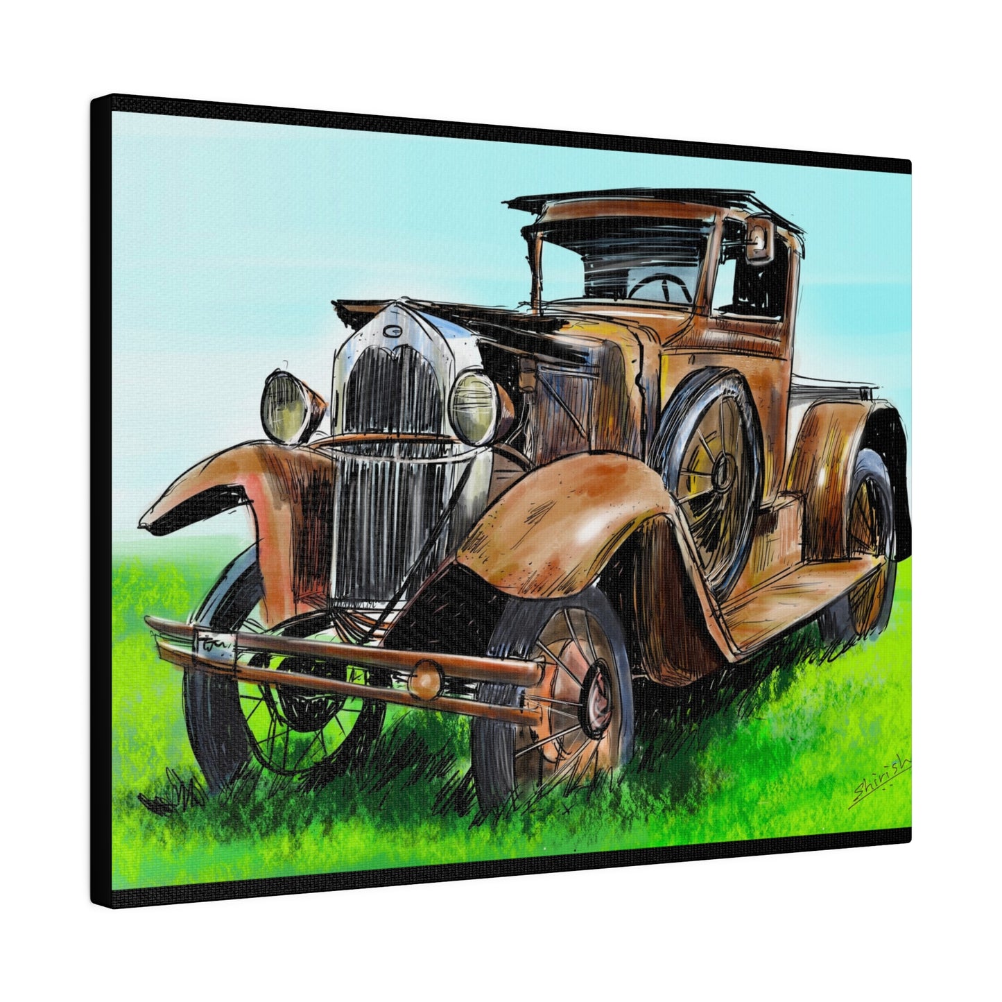 The Old Rusty Car - Canvas Print