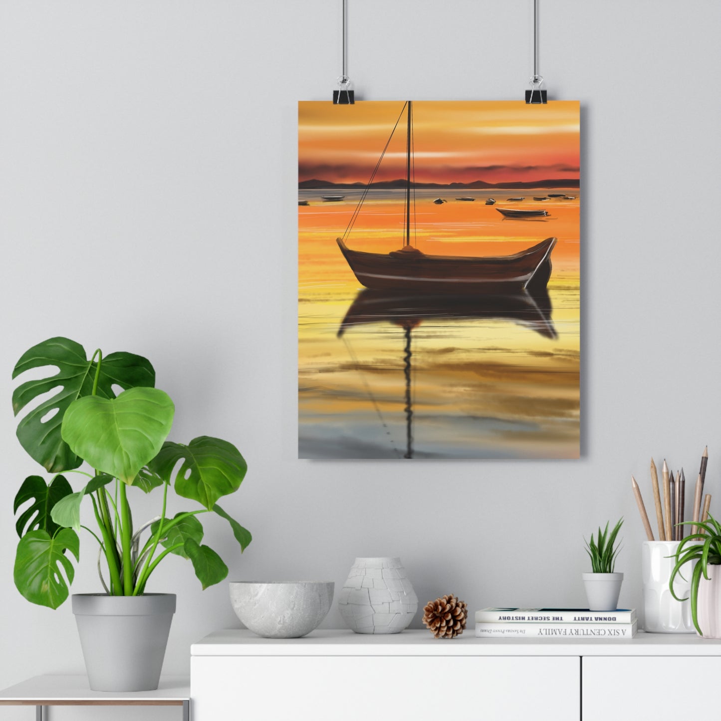 A Serene Sunset - Premium Poster