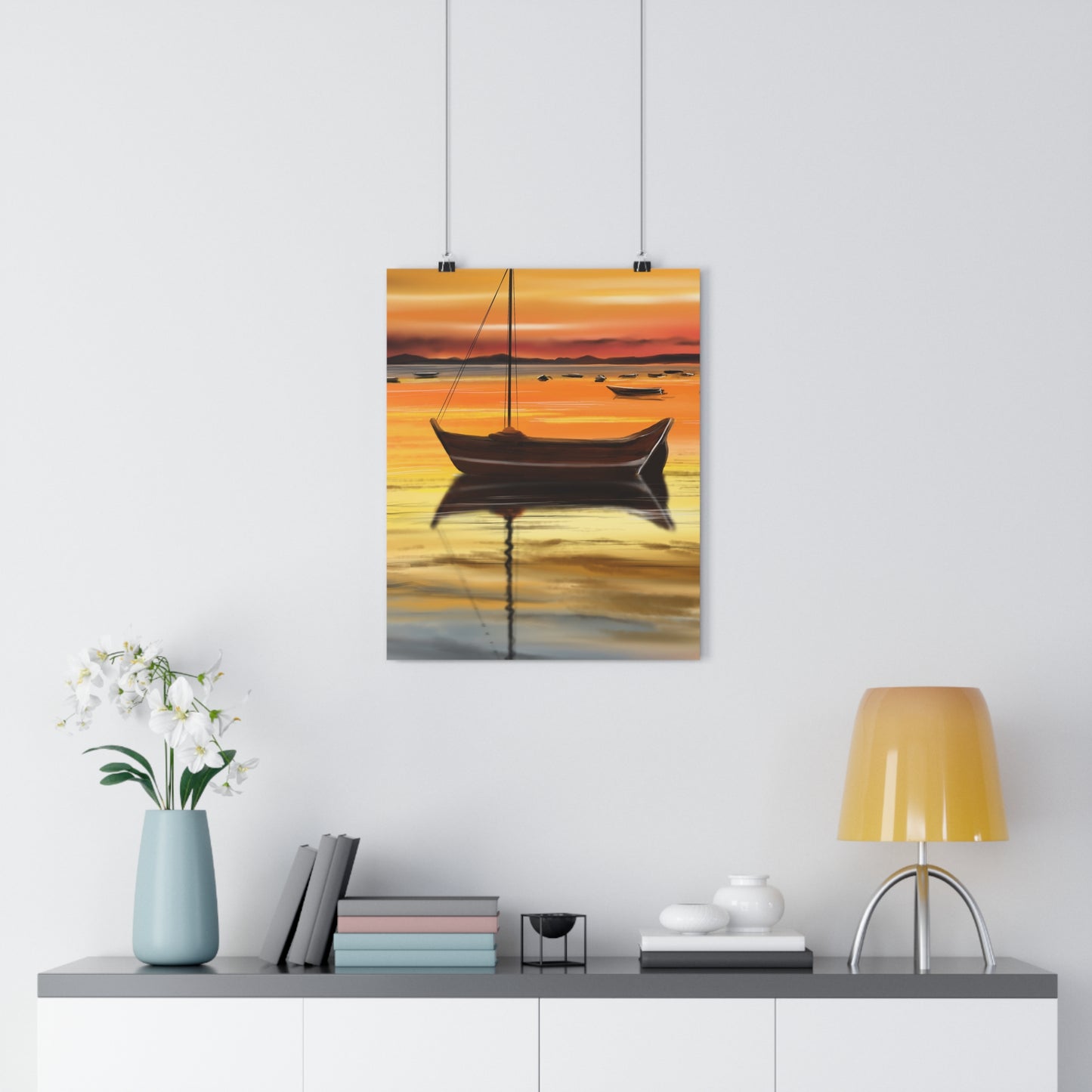 A Serene Sunset - Premium Poster