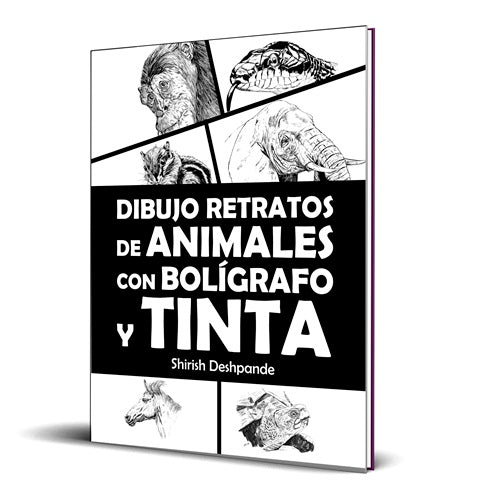 Dibujo retratos de animales con bolígrafo y tinta
