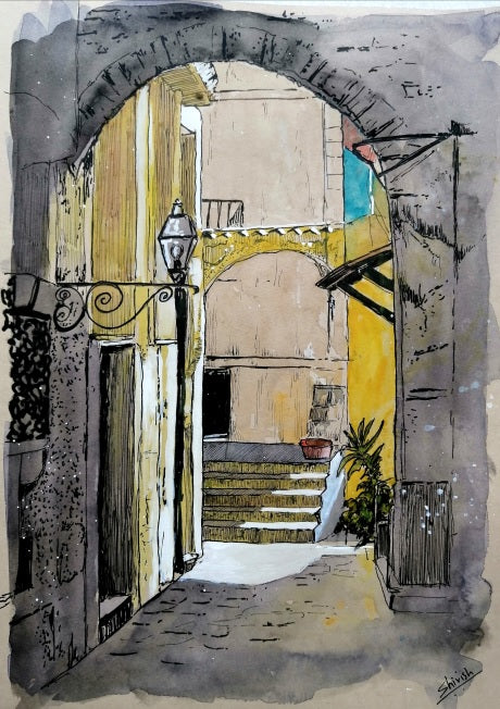A Cozy Lane in Castellabate, Italy