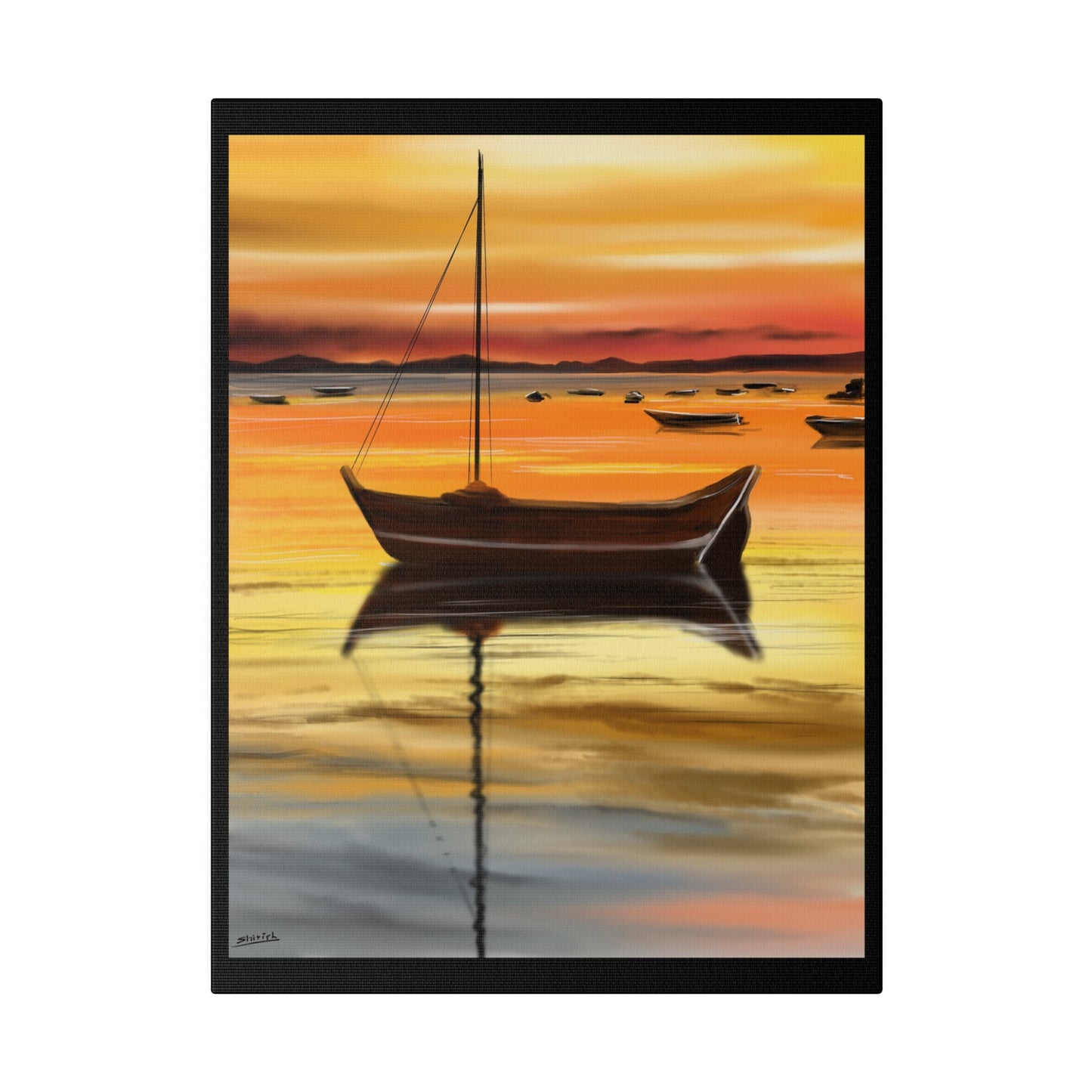 A Serene Sunset - Canvas Print