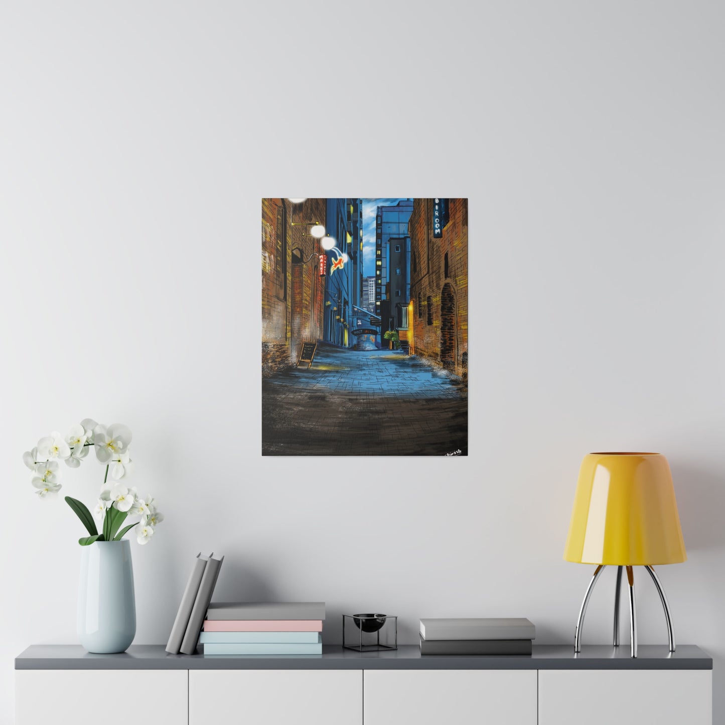 A Quiet Lane in a Busy City - Canvas Print