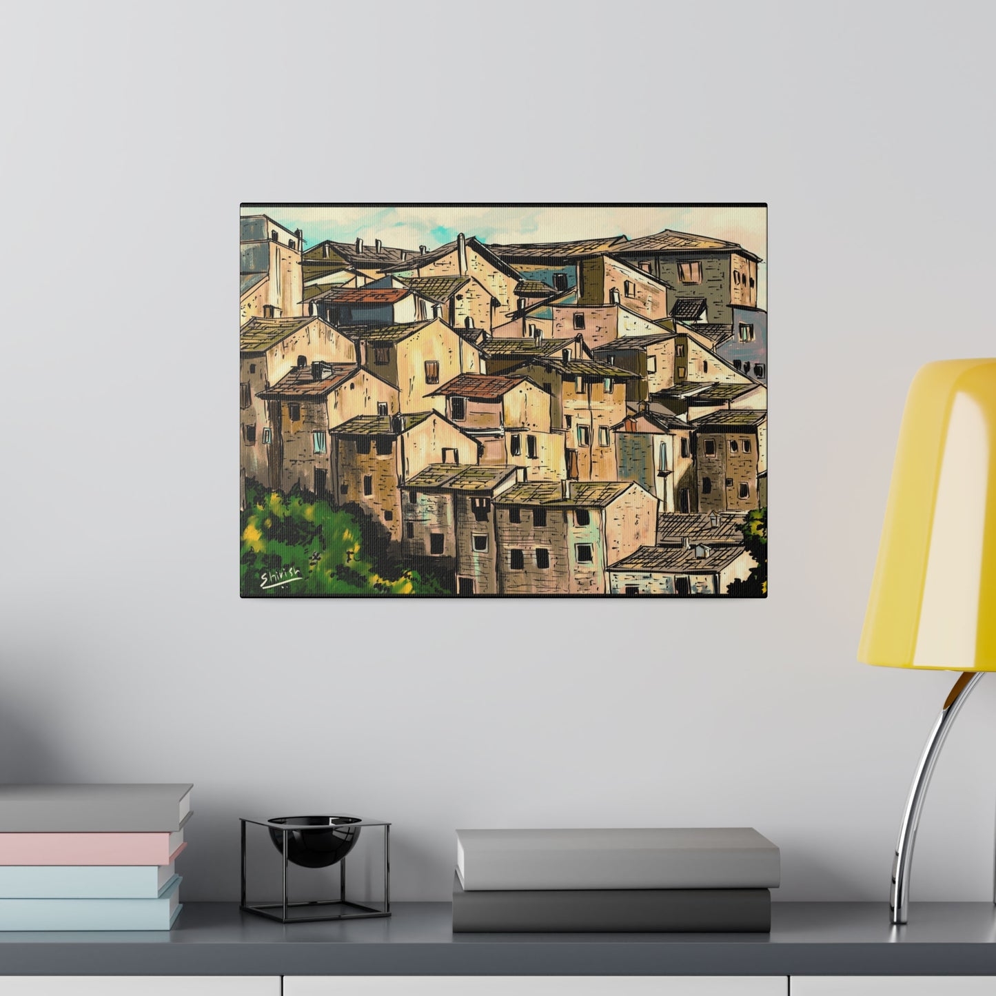 A Majestic View of Scanno, Italy - Canvas Print