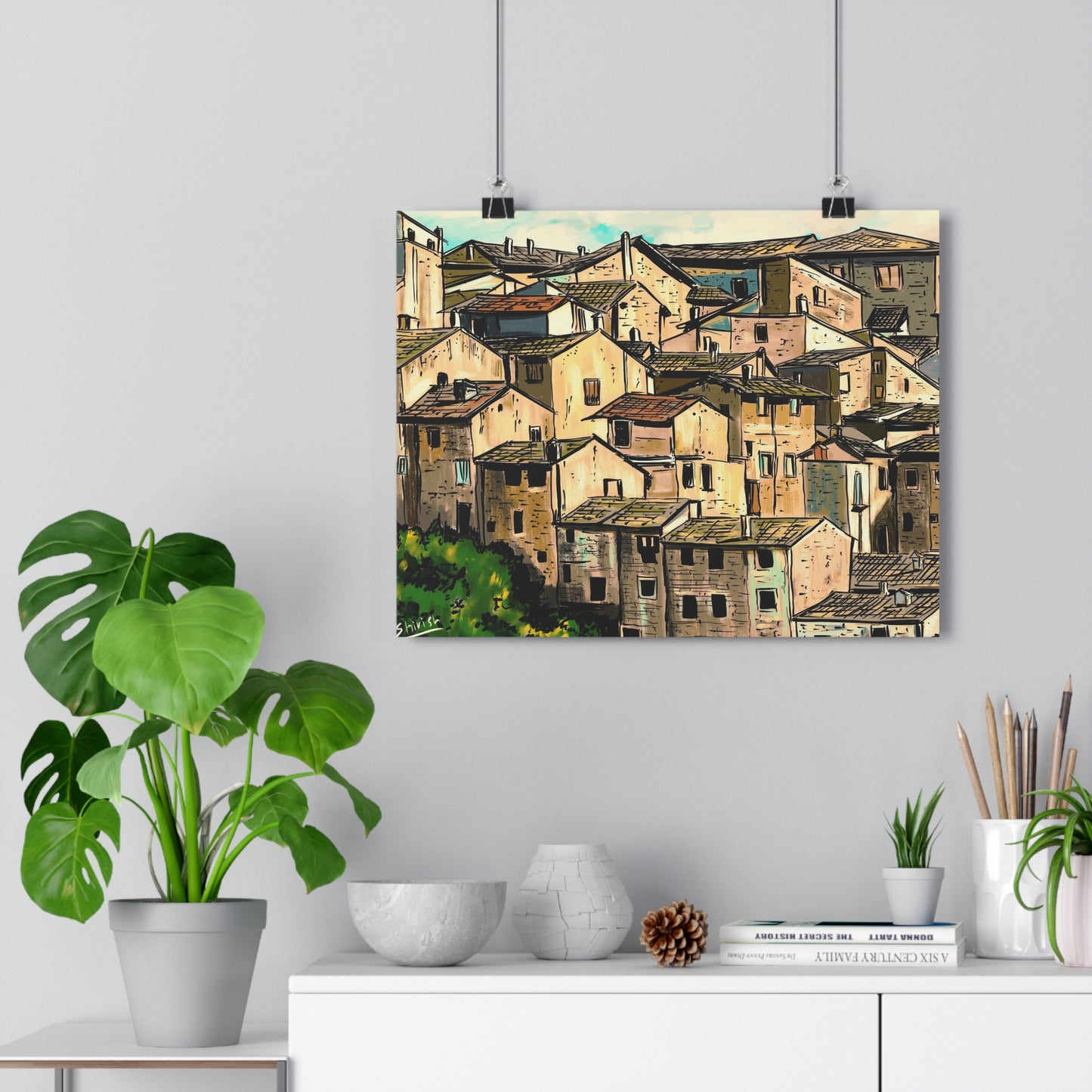 A Majestic View of Scanno, Italy - Premium Poster