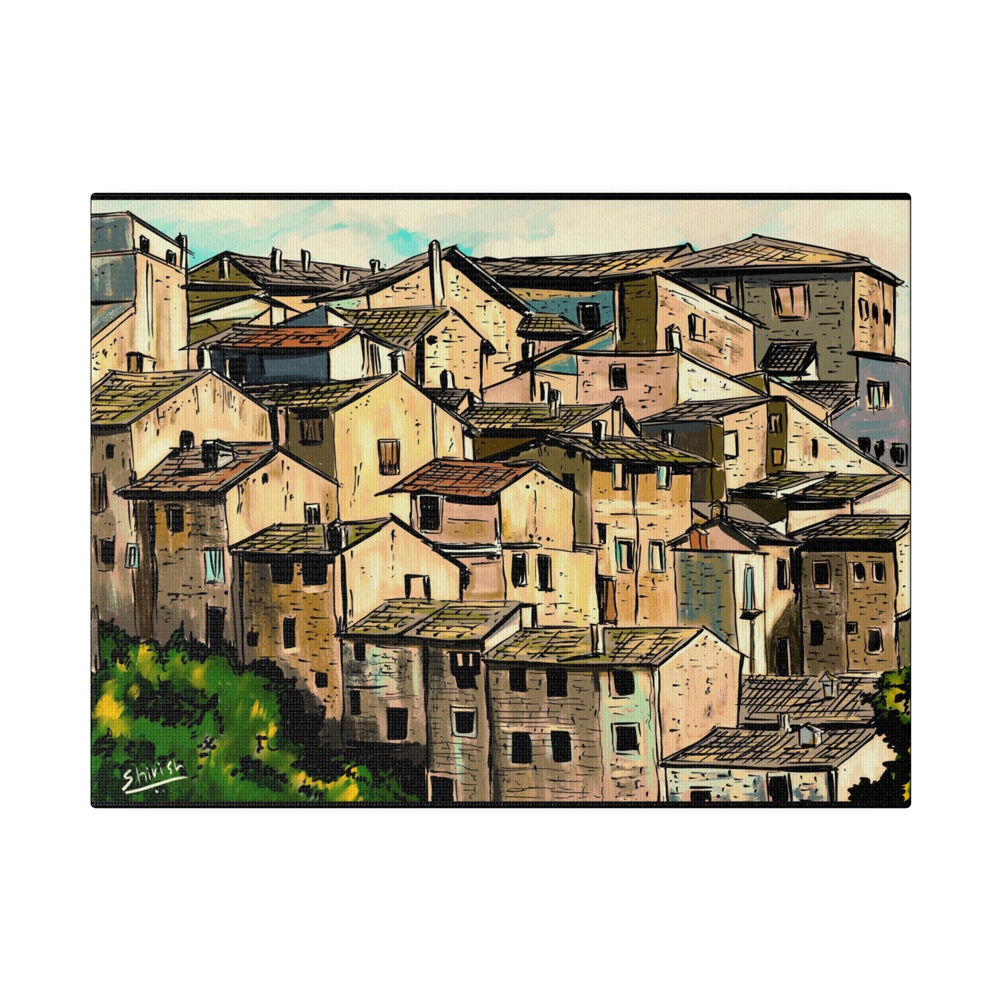 A Majestic View of Scanno, Italy - Canvas Print