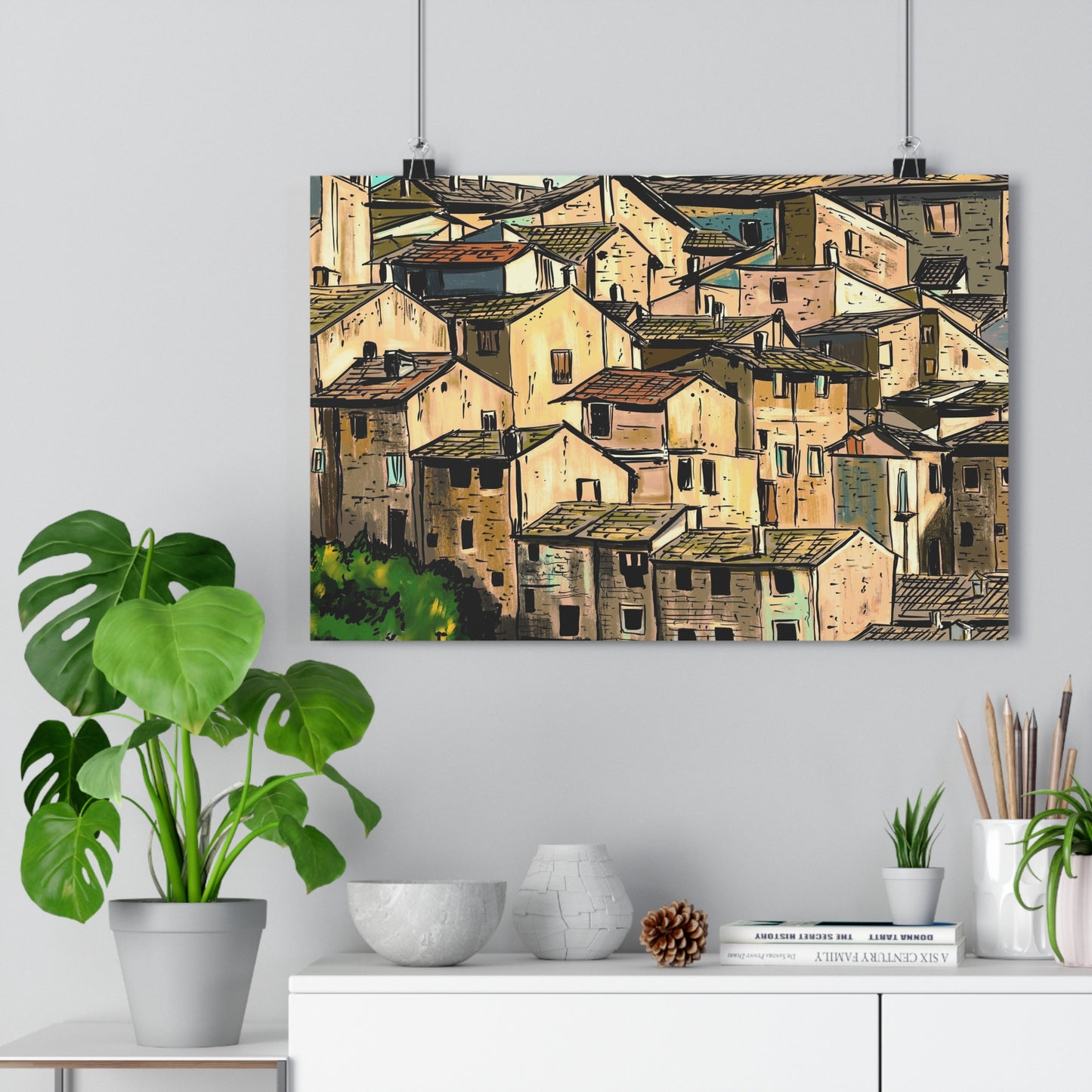 A Majestic View of Scanno, Italy - Premium Poster